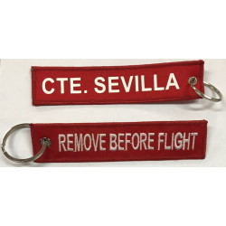 Llavero Remove Before Flight personalizable