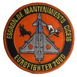 Parche Eurofighter 2000 Escuadrón de mantenimiento CICE16. Escudo bordado