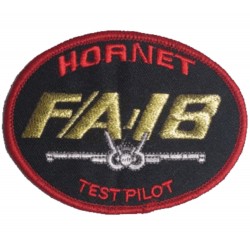 Parche F/A 18 Hornet Test Pilot escudo bordado