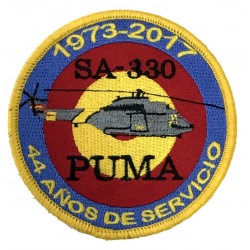 Parche DESPEDIDA PUMA SA-330 1973-2017 SAR. Escudo bordado