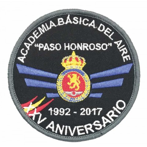 Escudo bordado 25 Aniversario Academia Básica del Aire León ABA