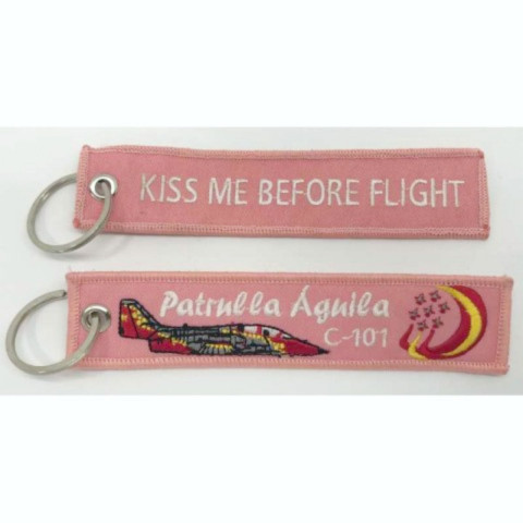Llavero tela "Kiss me before flight" Patrulla Águila
