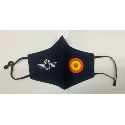 Mascarilla Ejército del aire aviación y España. Lavable y reutilizable. Homologada