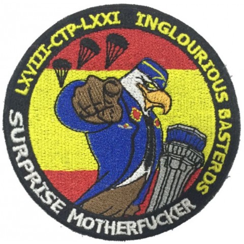 Escudo bordado A.G.A. LXXI Promoción " Inglorious Basterds Surprise Motherfucker "