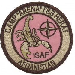 Parche Afganistan ISAF "Camp Arena FSB-HERAT árido". Escudo bordado