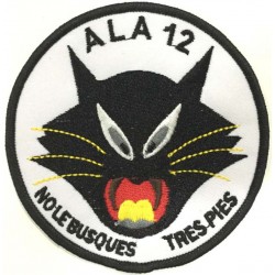 Escudo bordado ALA 12 "Torrejón de Ardoz" negro