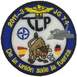 Parche TLP Tactical Leadership Programme JG 74 "De la unión sale la fuerza". Escudo bordado