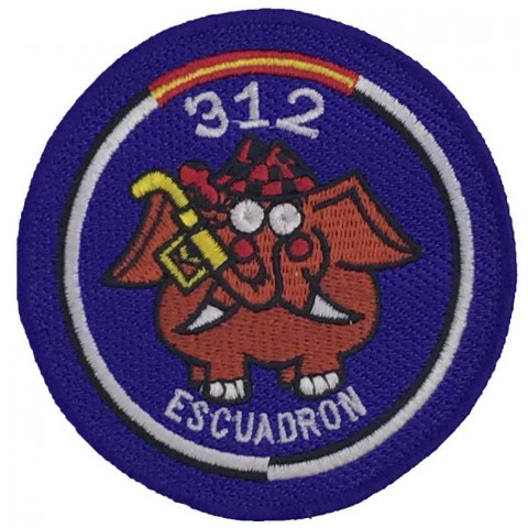 Escudo parche bordado Escuadrón 312 Transporte