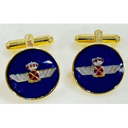 Juego de gemelos roquisqui aviación Ejército del Aire redondo azul