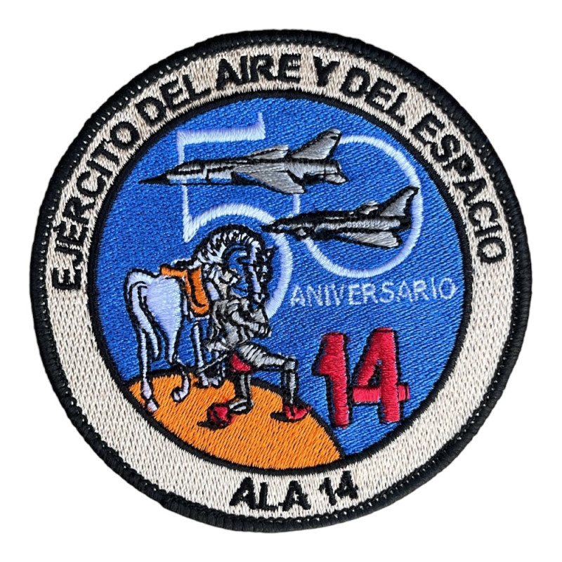 Escudo 50 aniversario Ala 14 Albacete Borde negro