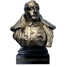 Busto Francisco Franco impreso en 3D pintado a mano