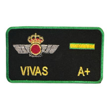 Parche Identificación Cuerpo General Tropa Ejército del Aire negro bordado