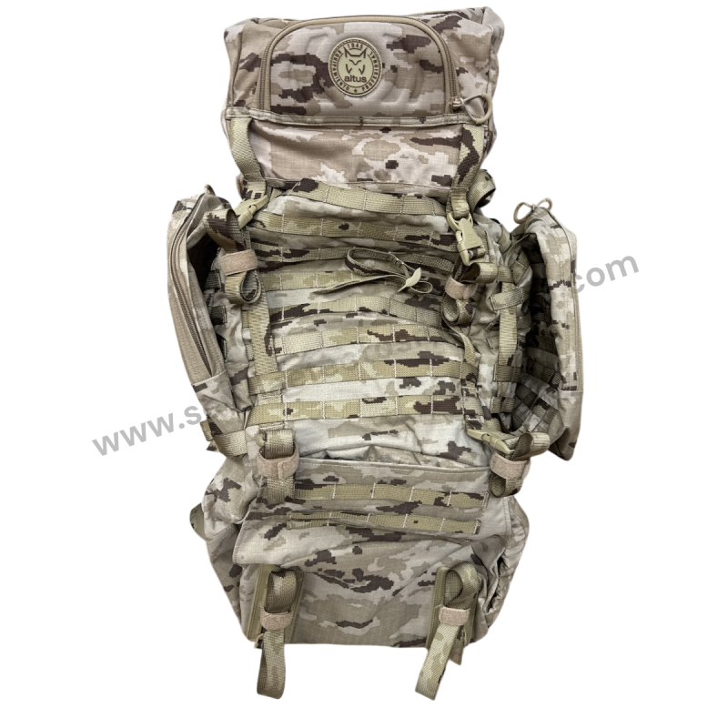 Mochila militar Altus 80 L camuflaje árido Ejército del Aire