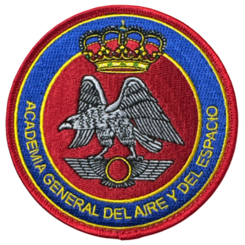 Parche Academia General del Aire y del Espacio rojo escudo bordado