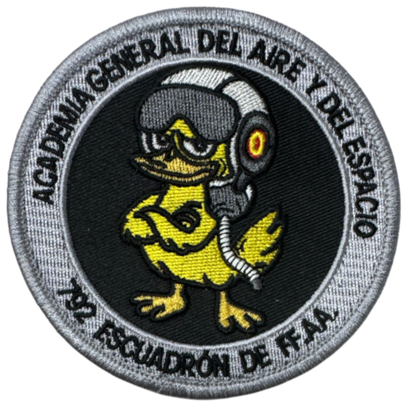 Parche 792 Escuadrón Fuerzas Aéreas AGA gris escudo bordado