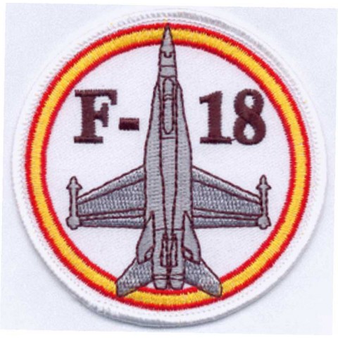 Escudo parche F18 blanco