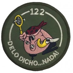 Parche 122 "De los dicho nada" ALA 12. Escudo bordado