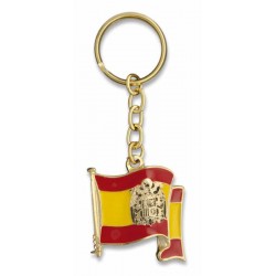 LLavero Águila San Juan sobre bandera España metálico