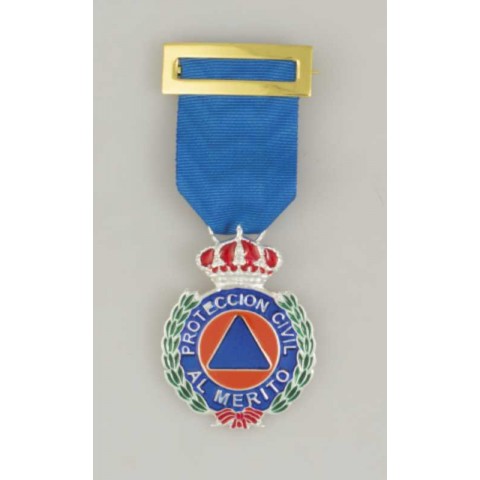 Medalla militar condecorativa Mérito Protección Civil plata