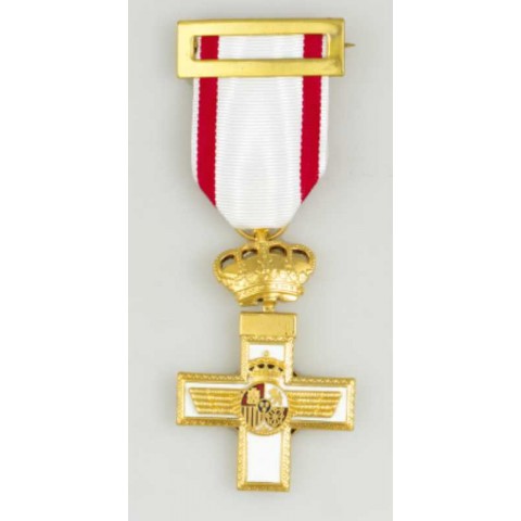 Medalla militar condecorativa Mérito Aeronáutico distintivo blanco