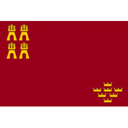 Bandera institucional Comunidad de Murcia para mástil exterior alta calidad