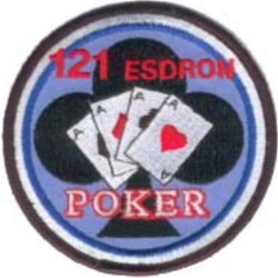 Parche 121 Escuadrón Poker trébol ALA 12. Escudo bordado