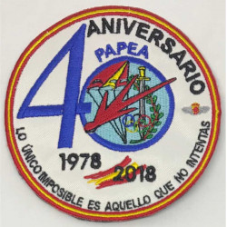 Escudo parche 40 Aniversario PAPEA 1978-2018